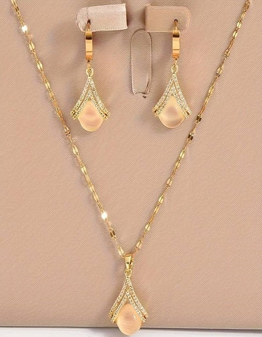 3 pièces/ensemble boucles d'oreilles + collier